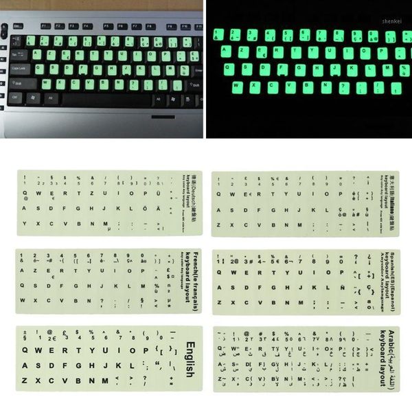 

fluorescent keyboard stickers luminous waterproof keyboard protective film1