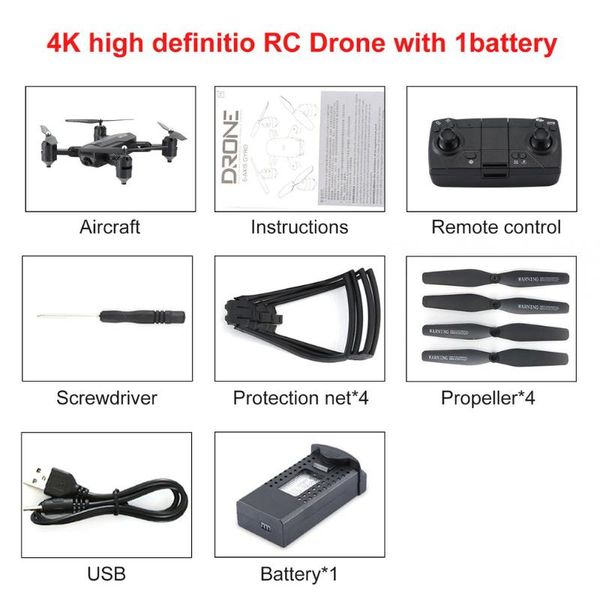 

5g gps folding rc drone with wide angle dual camera remote control toy machine headless mode optical flow positioning