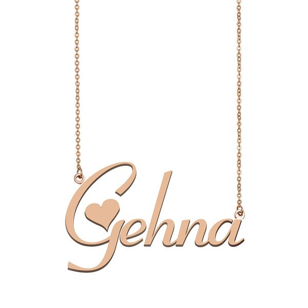 

gehna custom name necklace personalized pendant for men boys birthday gift friends jewelry 18k gold plated stainless steel, Silver