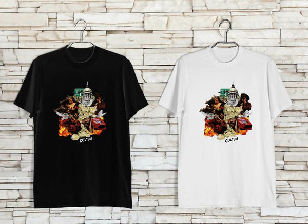 

migos culture rap hip hop music men's black white size s 3xl normal short sleeve cotton hoodie designers t shirts sweatshirt