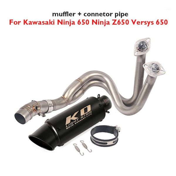 

for ninja 650 ninja z650 versys 650 2020-2020 slip on exhaust system tip muffler escape pipe header connection link1