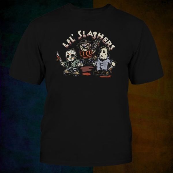 

fashion premium retro lil slashers horror icon parody tee, noes freddy jason halloween hooded sweatshirt hoodie men t shirt