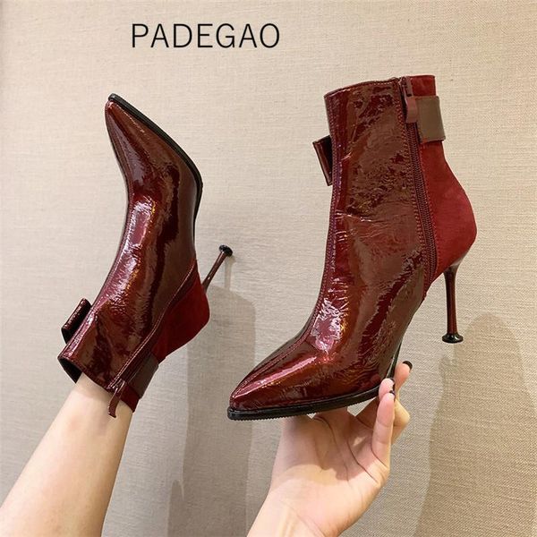 

boots women winter 2021 luxury vintage high heels for, Black