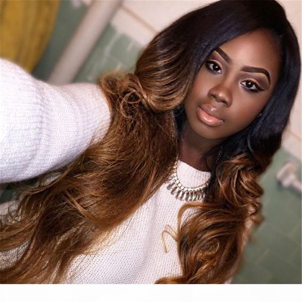

8a grade brazilian hair wig two tone color #1b #30 brazilian deep wave full lace wig glueless lace front human hair wig, Black