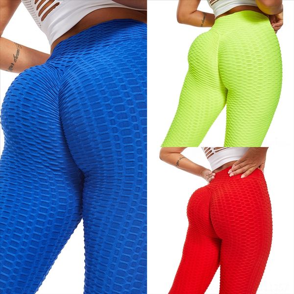 

3ucp lady fashion mesh stitching hit color high girl yoga wear pant waist hips slim elastic band yoga
