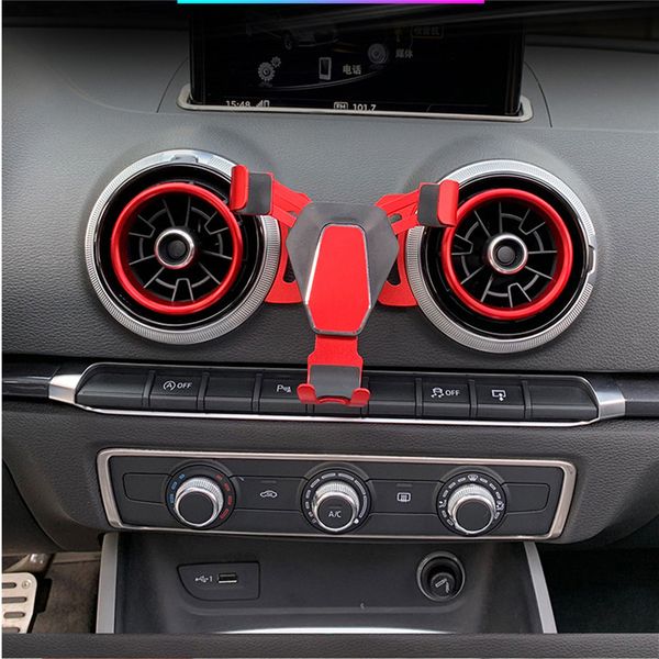 

гравитация air vent держатель для audi a3 s3 универсальный мобильный телефон автомобильный gps кронштейн колыбель стенд вращение на 360 град