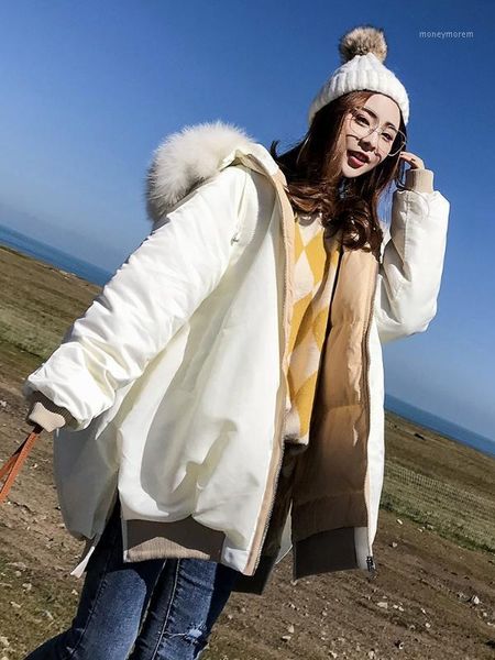 

women's down & parkas jacket women's long section 2021 explosion models fashion korean short cloak winter fur collar coat1, Black