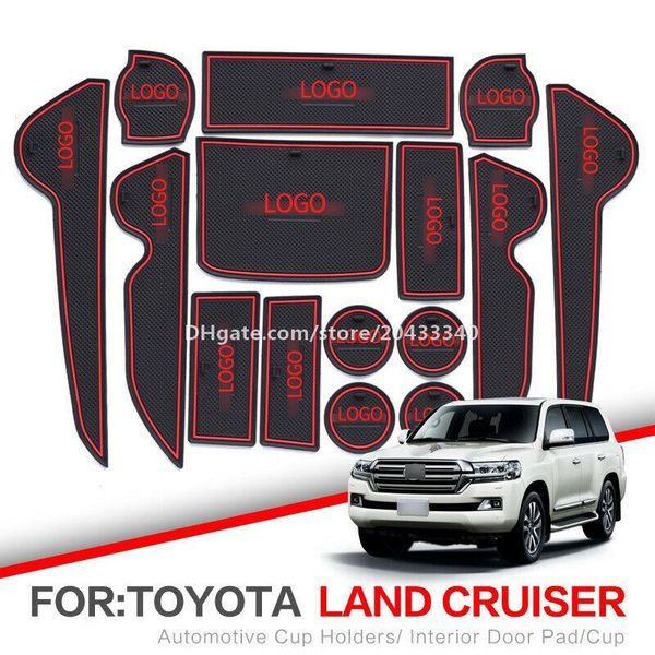 

car gate slot pad water coaster interior non-slip mats for toyota land cruiser