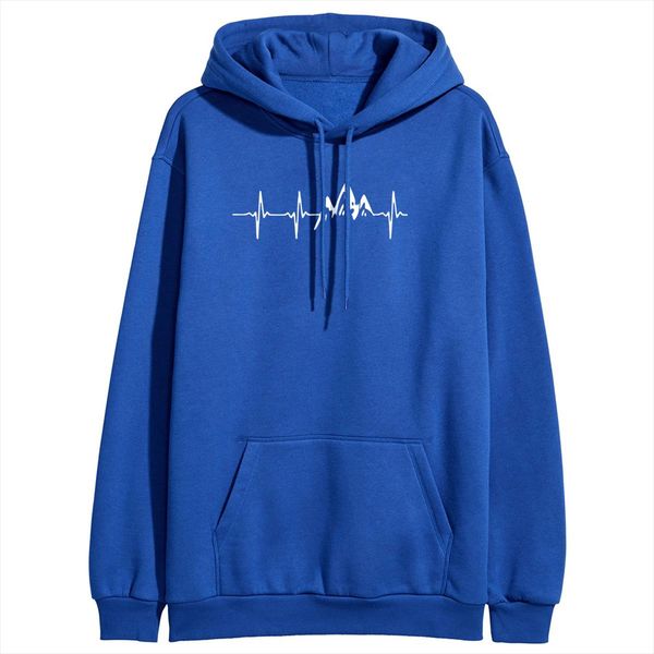 

толстовка женщина зима mountain heartbeat черный толстовка пуловер смешная печать hipster руно верхней одежда tracksuit спортивную одежду ho, Black