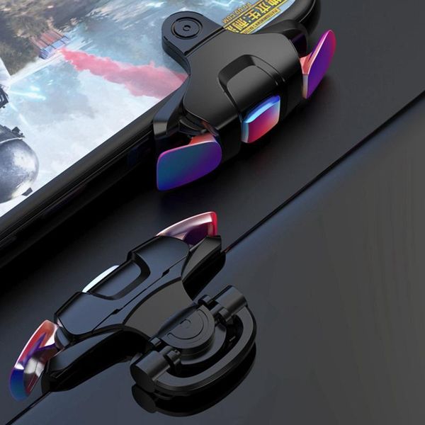 

phone gamepad joystick for pubg gaming trigger fire button l1r1 shooter controller colorful metal