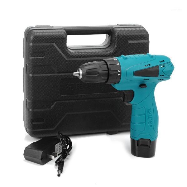 

12v electric drill cordless screwdriver set electric screwdriver cordless drill mini wireless power driver dc 2-speed power tool1