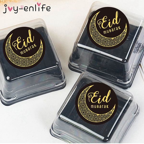 

60/100pcs paper lable seal gift sticker islamic muslim mubarak decoration eid al adha supplies