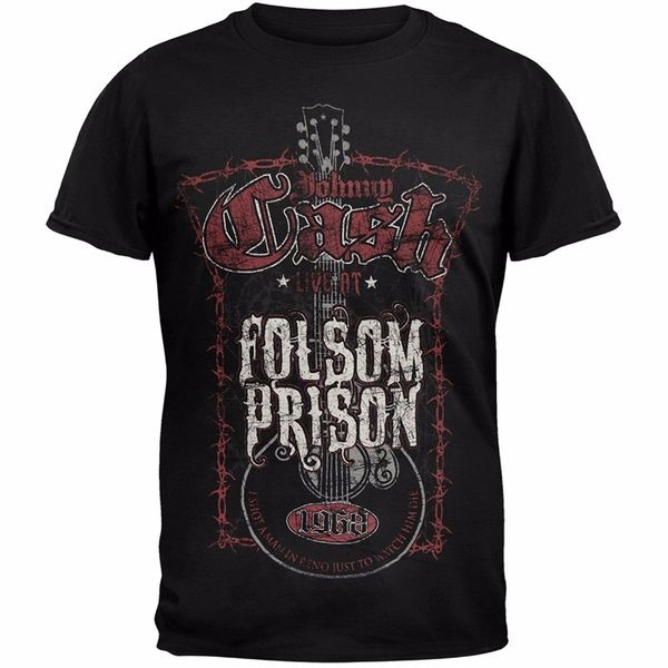 

custom printed short sleeve compression classic johnny cash folsom prison black sport hooded sweatshirt hoodie t shirt