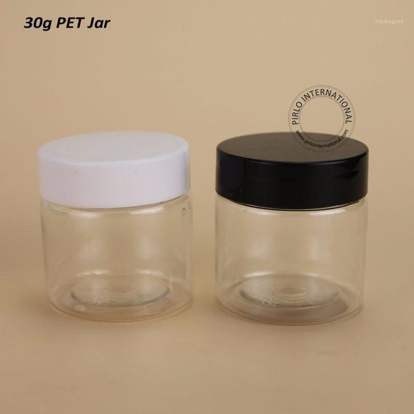 

packing bottles 30pcs/lot promotion 30g small plastic eyeshadow container 1oz empty facial cream jar refillable transparent packaging1
