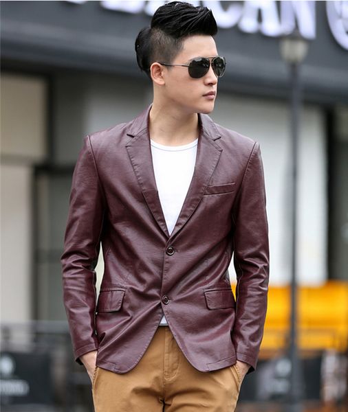 

2021 new high imitation of the men leather jacket spring suit male jackets wxf109 fmhd, Black;brown