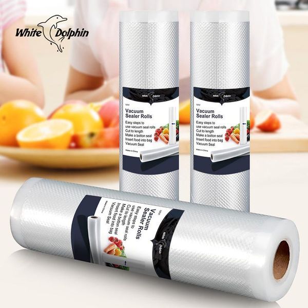 

vacuum food sealing machine 3 rolls sealer bags kitchen storage 12 15 20 25cm x 500cm for packaging machine1