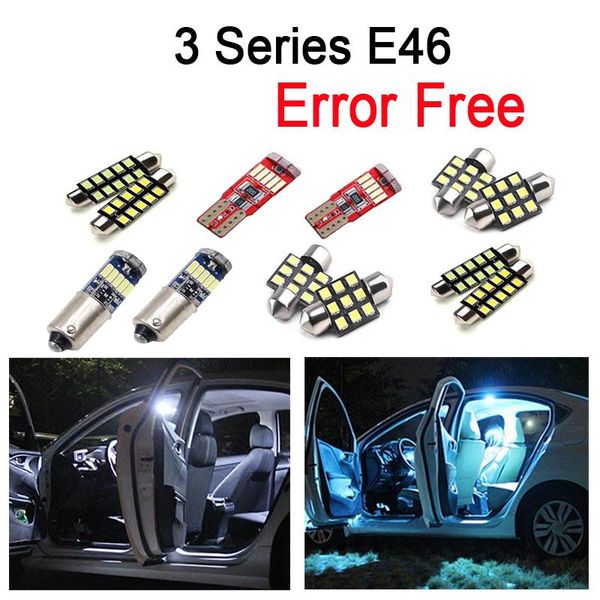 

15pcs led lamp interior dome map light kit for e46 sedan coupe 318i 325i 328i 330i m3 (1999-2005