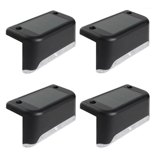 

4x led solar deck lights outdoor pathway stairs fence lamps (warm white) garden pathway yard patio stairs steps fence1