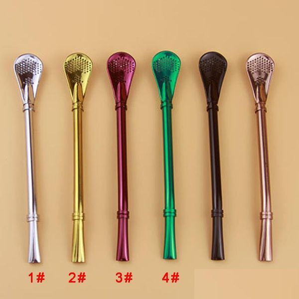 

reusable stainless steel drinking straws spoons tea strainer drinking straws filtered spoon straw drinking straw s sqcmwc ppshop01
