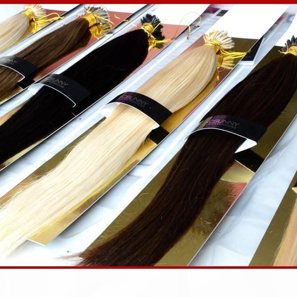 

xcsunny 18"20" nano bead hair extensions indian remy 100s straight %100 indian remy nano ring hair extensions +100beads, Black