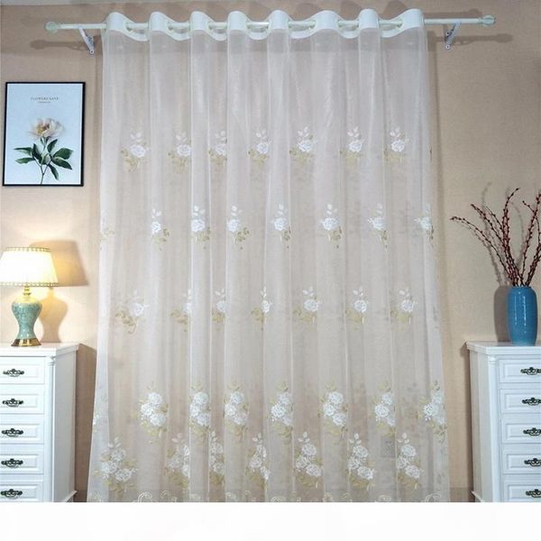 

luxury embroidered white curtains gold leaves delicate for bedroom sheer lace bottom drapes m151c