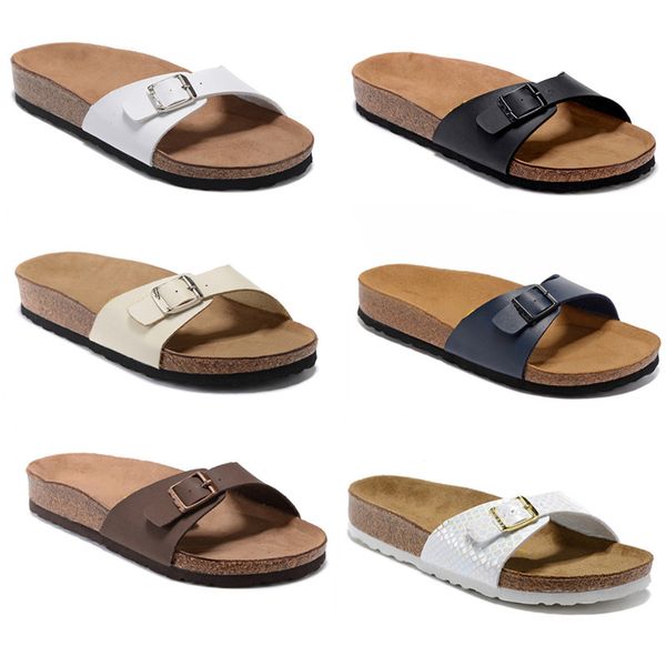 

Madrid Cork slippers Fashion Men Women Beach Sandals Designer Shoes Luxury Slide Summer Fashion Wide Flat Slippery trainers Flip Flop Size 34-47, 05