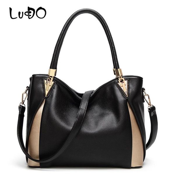 

lucdo women leather handbags bags designer handbags bucket shoulder bags ladies large bolsos messenger bag big sac