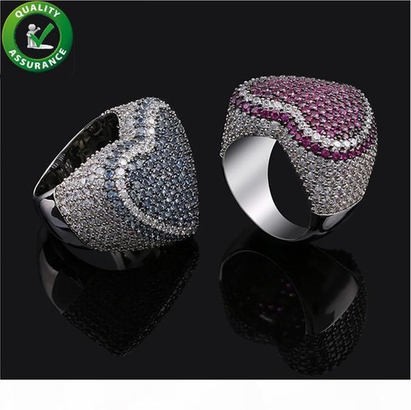

hip hop jewelry mens love ring engagement rings women brand iced out diamond heart gold designer style charm luxury wedding accessories, Silver