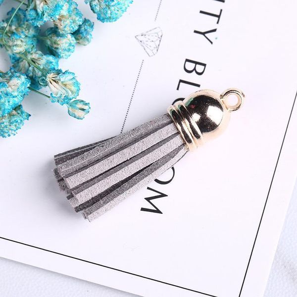 

20pcs lot suede tassel cords for earrings charms pendants 22 colors metal caps satin tassels for diy jewelry making materials h qylmrp