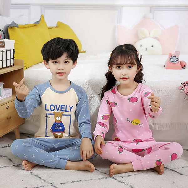 

pants underwear set autumn cotton warm home cloth pajamas children's wear, Blue;red