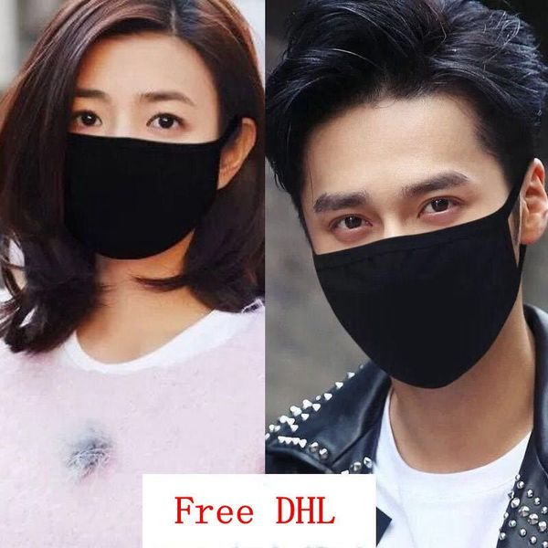 

fashion protective face masks women men black white dust cotton mouth masks washable reusable masks 50pcs 200pcs t129