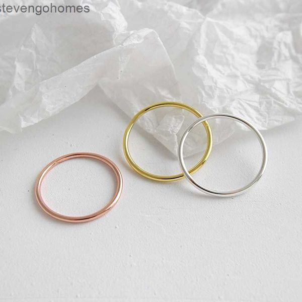 

thin 1.2 pure s925 smooth line ins korean student simple silver ring