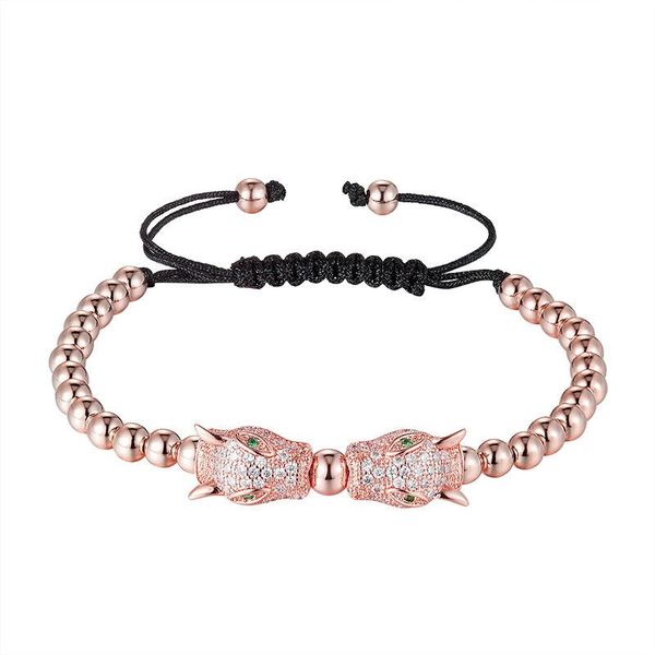 

livvy top мода мужская браслет мини мощение cz двойной леопард вязание ручной вязки браслет мужские ювелирные подарки as264 sqcbic