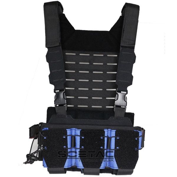 

hunting jackets soetac chest rig tactical vest gear pack magazine pouch cs match wargame, Camo;black