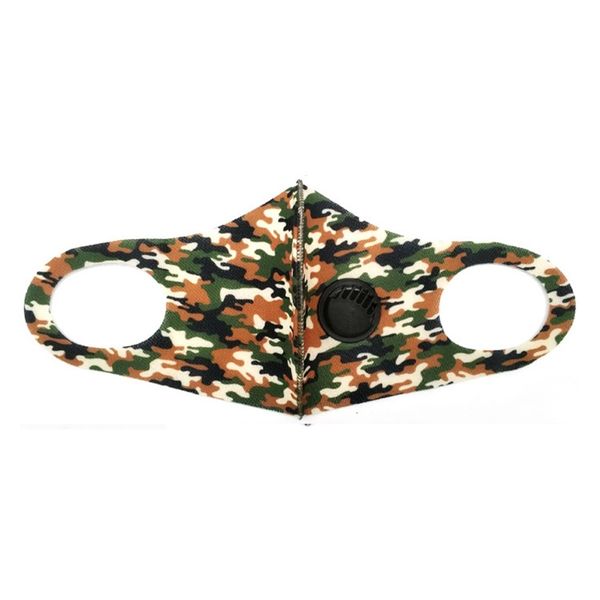 

face anti camo mouth er pm2.5 dust mask dustproof anti-l washable reusable ice silk designer printed masks 10styles r #794#932