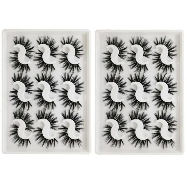 

false eyelashes 10-25mm fake 100% mink lashes natural dramatic volume extension