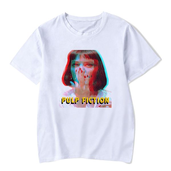 

sport quentin tarantino white t shirt women cotton mia pulp fiction design short sleeve casual fashion shirts women 2018