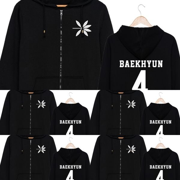 

ieqsd exo regular series 4 coat war women's the sweatersweater sweaterg clothing singing in unison zipper sweater men's and surrou, Black