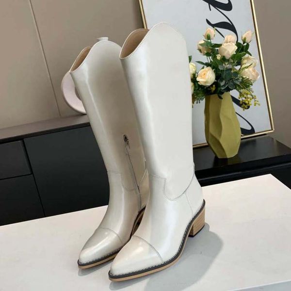 

fashion color matching round head women long boots female martin casual wild non-slip leather women's boots roman boots 03 xne350 02, Black