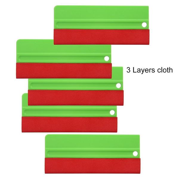 

foshio 5pcs 3 layers no scratch waterproof cloth squeegee carbon fiber vinyl film wrap scraper window tinting tool car cleaning h jllpxn