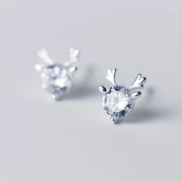

stud christmas ornaments elk crystal deer earrings women jewelry gift ornaments1, Golden;silver
