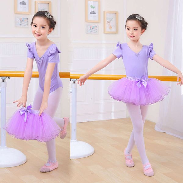 

summer dance long costume spring and ballet skirt girls' practice short sve children's performance drs, Blue