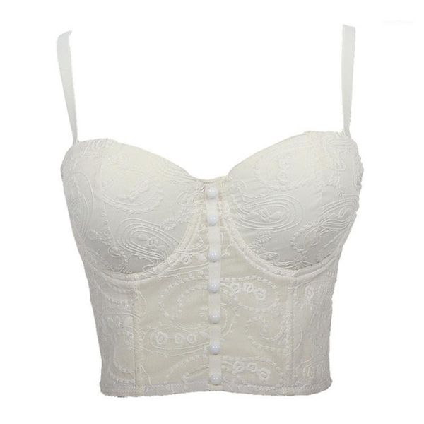 

2020 lace embroidery push up bra autumn cropped bralette lingerie white corset female crop mujer camis1, Black;white
