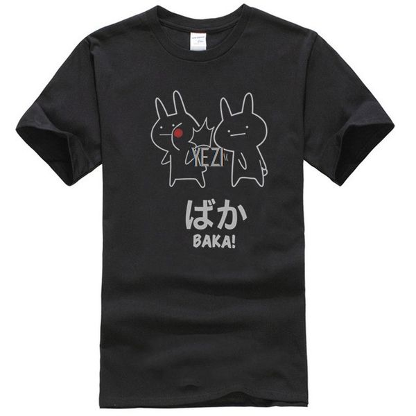 

funny anime baka rabbit slap black, navy t-shirt - baka japanese tee men s-3xl sport hooded sweatshirt hoodie