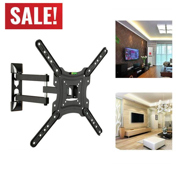 

14-55inch tv stand adjustable -15~5degree wall mount bracket swivel with spirit level led lcd screen extension rotatable seller