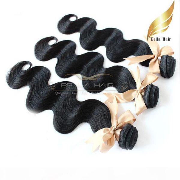 

8a 10"-34" 100% malaysian hair 4pcs lot human hair wefts & weaves body wave high grade human hair extensions bellahair, Black