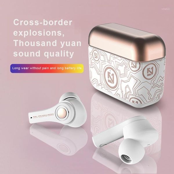 

ts-100 wireless bluetooth 5.0 headset sports hifi headset open lid animation -up smart touch mini earbuds stereo1