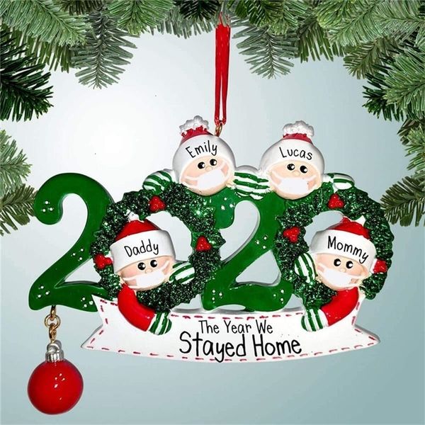 

factory outletzxitfactory outletzxit2020 christmas wooden mask snowman hanging ornaments diy name quarantine family orna