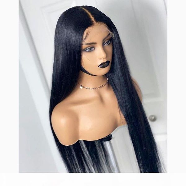 

глубокая часть 13x4 кружева фронт pu шелковый поддельный скальп парик прямой парик фронта шнурка remy волос preplucked 5 * 5 silk основа чел, Black;brown