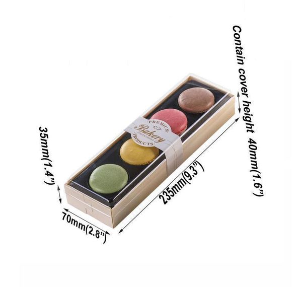 

beautiful macaron packing box wedding party dessert 4 pack cake storage biscuit wooden box cake decoration baking bbypxo garden2010